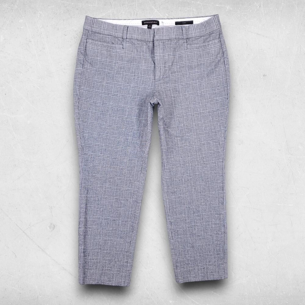 Banana Republic Pants‎ Women 12 Plaid Sloan Slim Fit Zipper Dark Academia Preppy